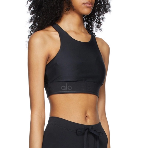 Alo Black Medium Workout Top/Bra - Picture 7 of 7